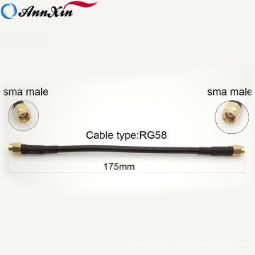 Hohe Qualität 1 stücke 17,5 cm RP-SMA Stecker auf RP Sma männlich weiblich pin-anschlüsse RF Koaxial RG58 Verlängerungskabel